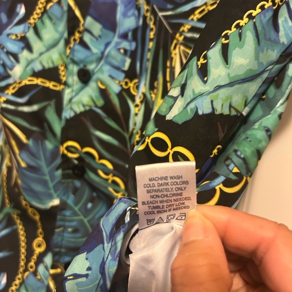 Broken Threads Mens🧔🏻‍♂️Tropical🌴Leaf🍃Print Shirt👕 & Shorts🩳Set Sz S - Picture 7 of 14